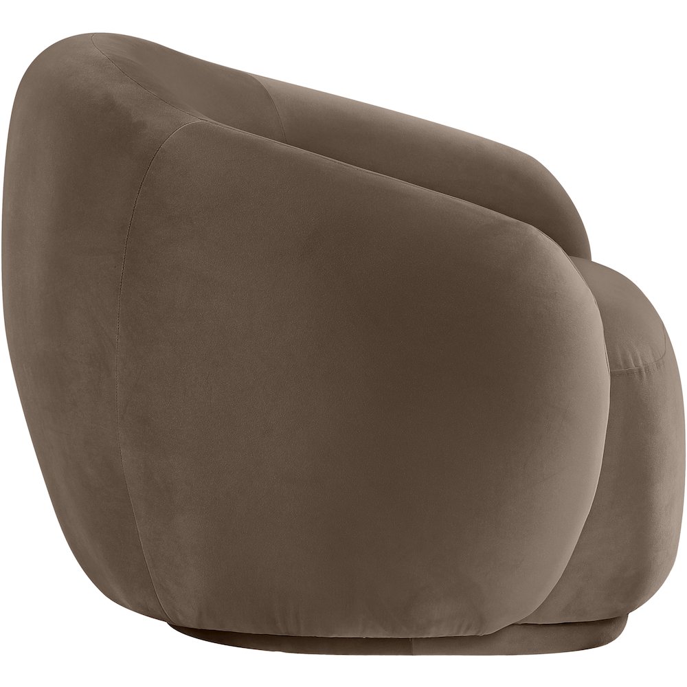 Emery Brown Velvet Chair. Picture 3