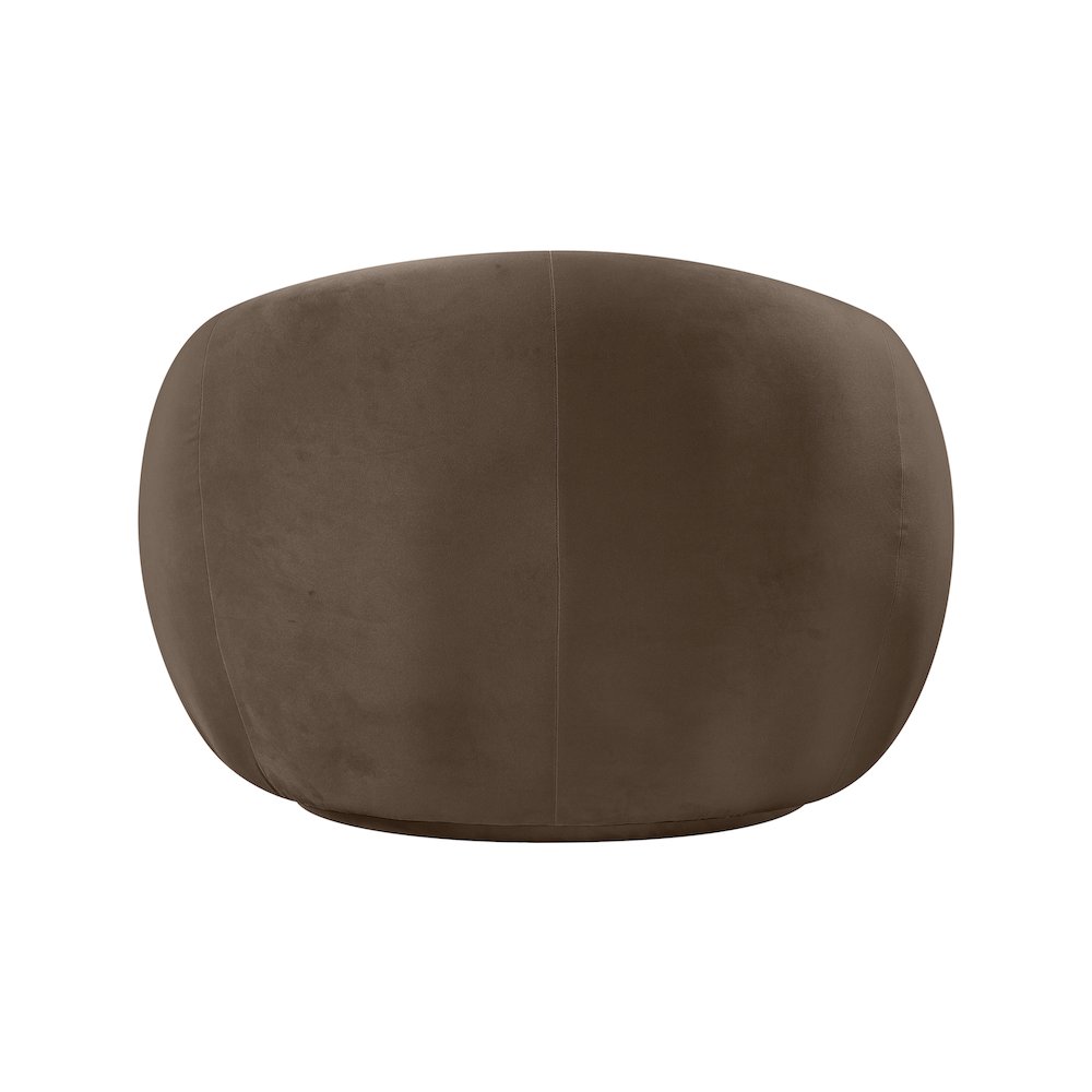 Emery Brown Velvet Chair. Picture 4