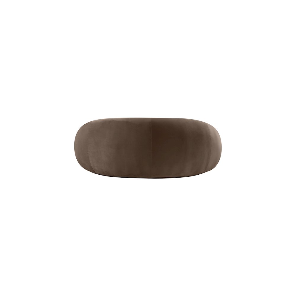 Emery Brown Velvet Loveseat. Picture 4