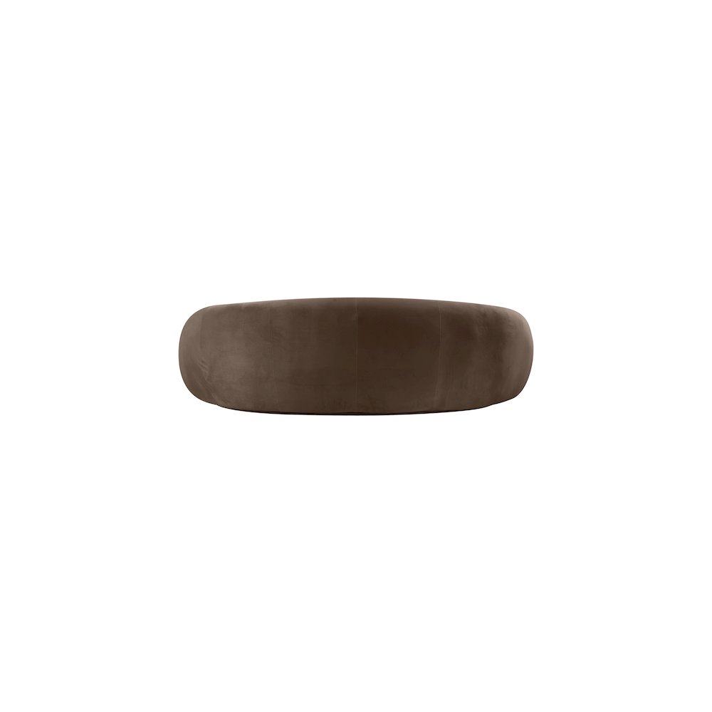 Emery 93" Brown Velvet Upholstered Sofa. Picture 4