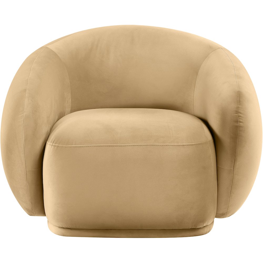 Emery Camel Velvet Chair. Picture 2