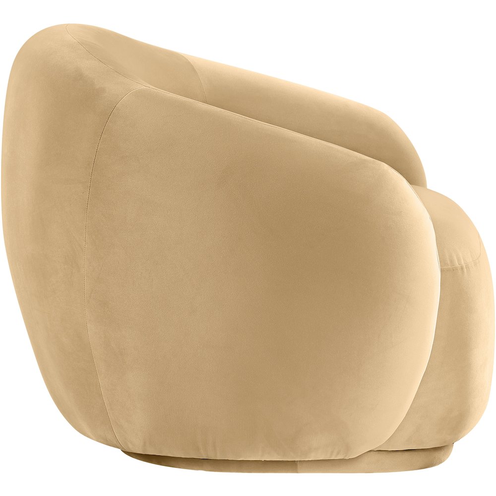 Emery Camel Velvet Chair. Picture 3
