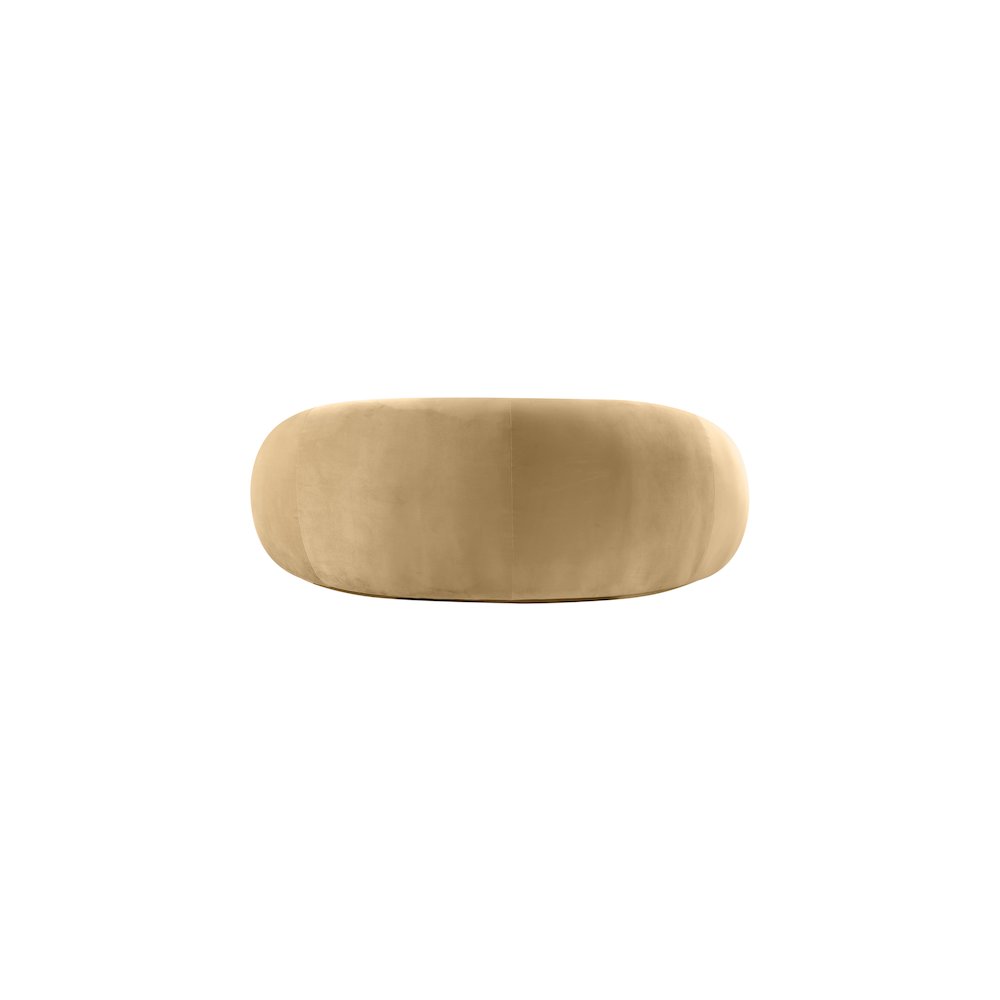 Emery Camel Velvet Loveseat. Picture 4
