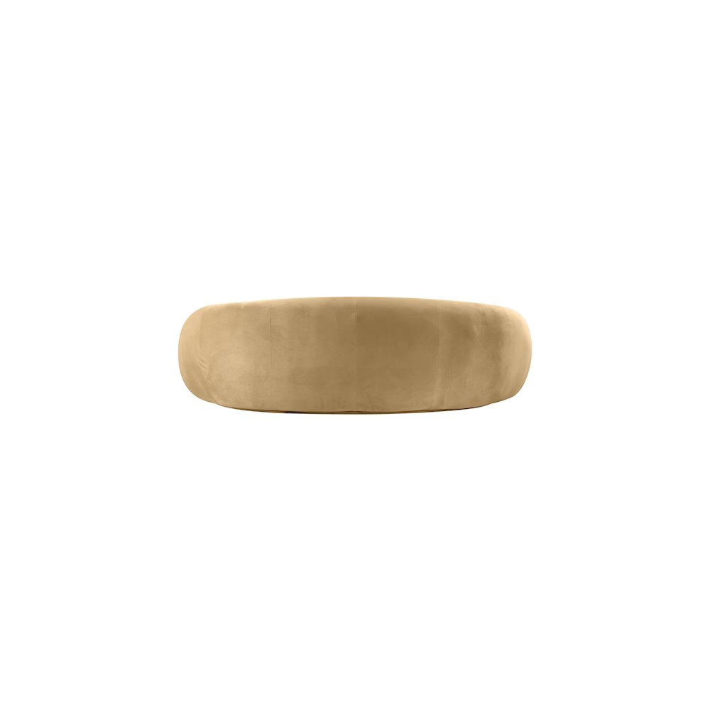 Emery 93" Camel Velvet Upholstered Sofa. Picture 4