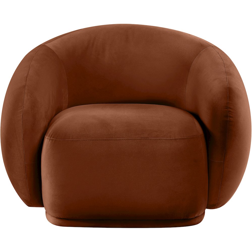 Emery Cognac Velvet Chair. Picture 2