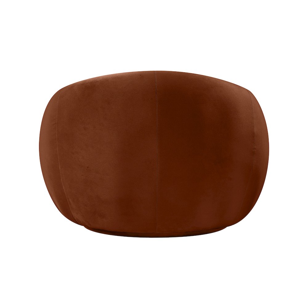 Emery Cognac Velvet Chair. Picture 4