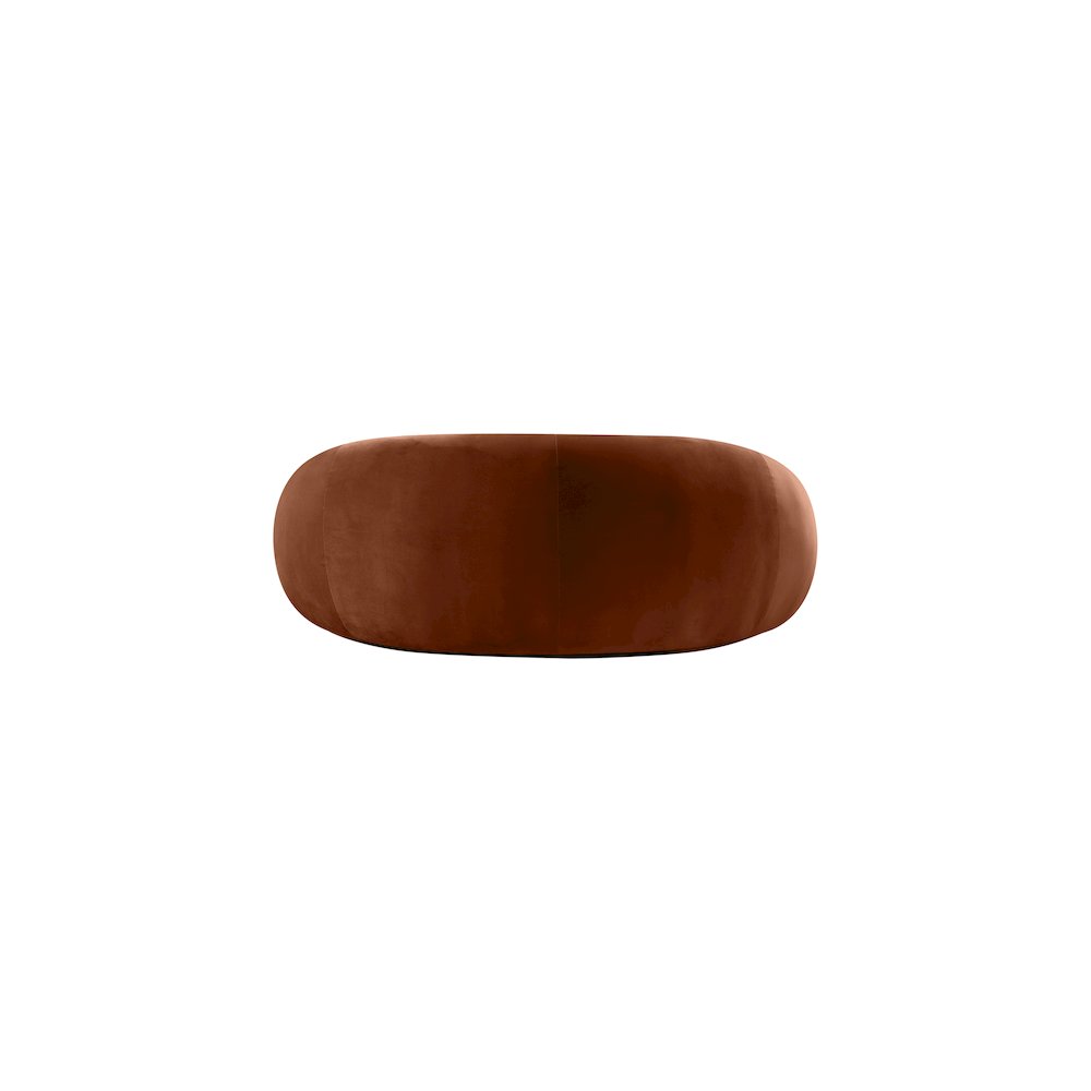 Emery Cognac Velvet Loveseat. Picture 4