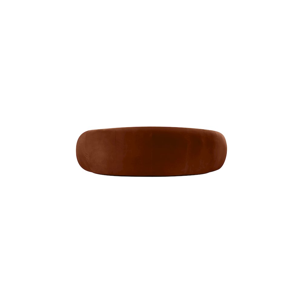 Emery 93" Cognac Velvet Upholstered Sofa. Picture 4