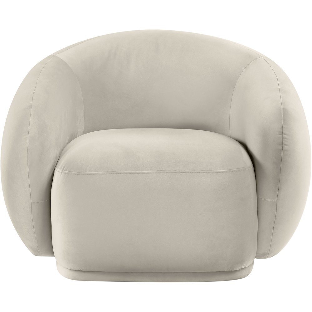 Emery Cream Velvet Chair. Picture 2