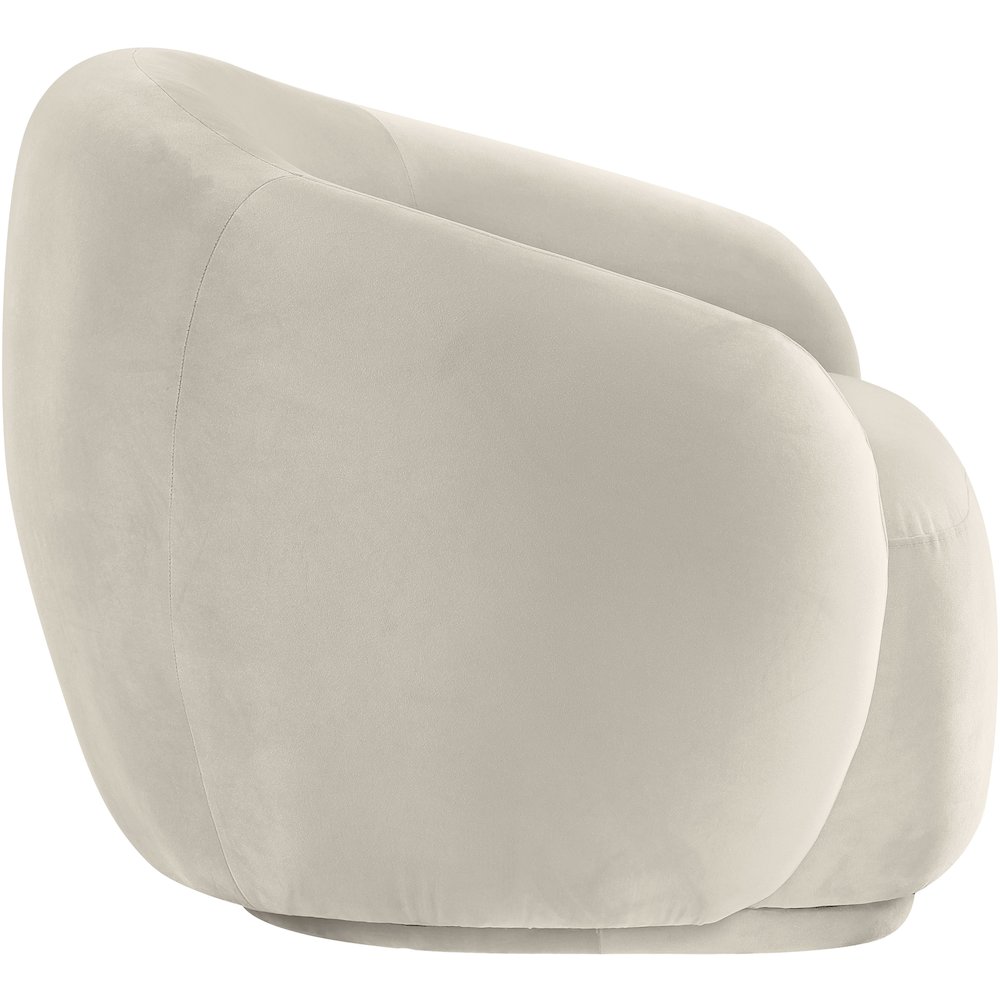 Emery Cream Velvet Chair. Picture 3
