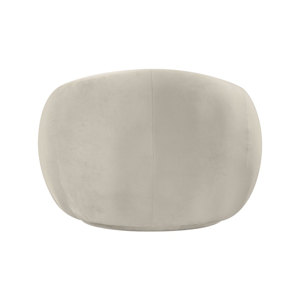 Emery Cream Velvet Chair. Picture 4