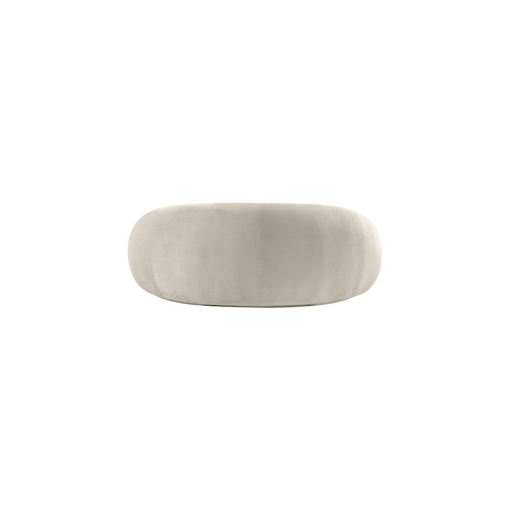 Emery Cream Velvet Loveseat. Picture 4