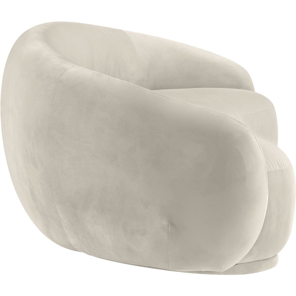 Emery Cream Velvet Sofa. Picture 3