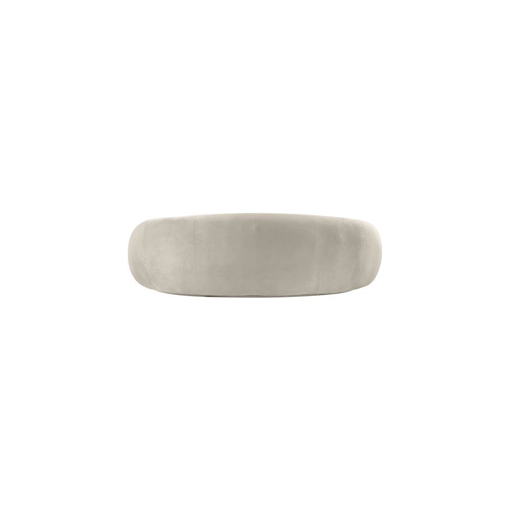 Emery Cream Velvet Sofa. Picture 4