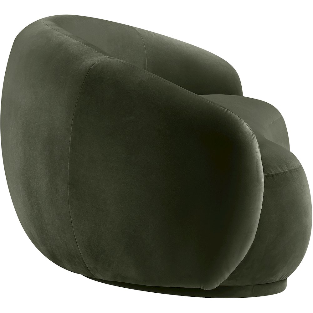 Emery Green Velvet Loveseat. Picture 3