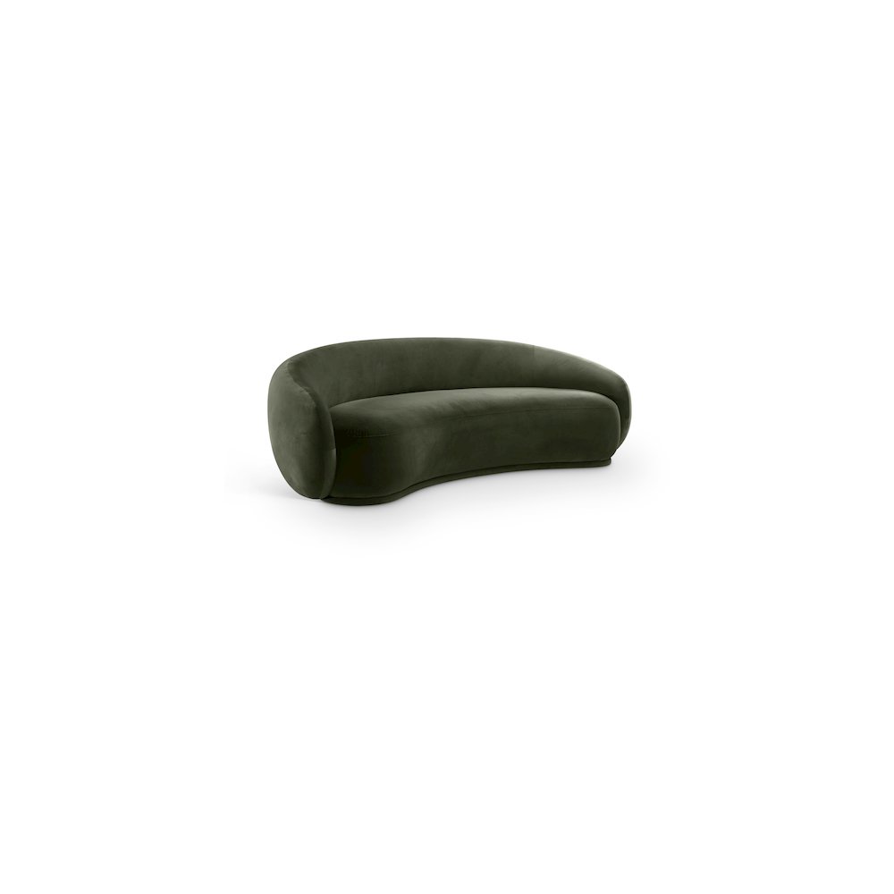 Emery 93" Green Velvet Upholstered Sofa. Picture 1