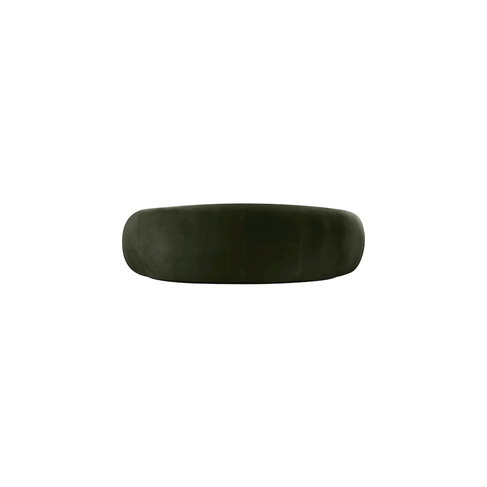 Emery 93" Green Velvet Upholstered Sofa. Picture 4