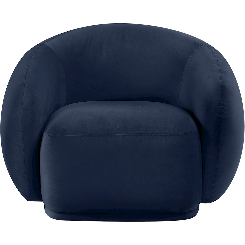 Emery Navy Velvet Chair. Picture 2