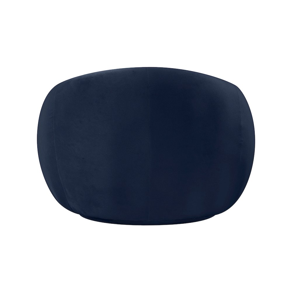 Emery Navy Velvet Chair. Picture 4