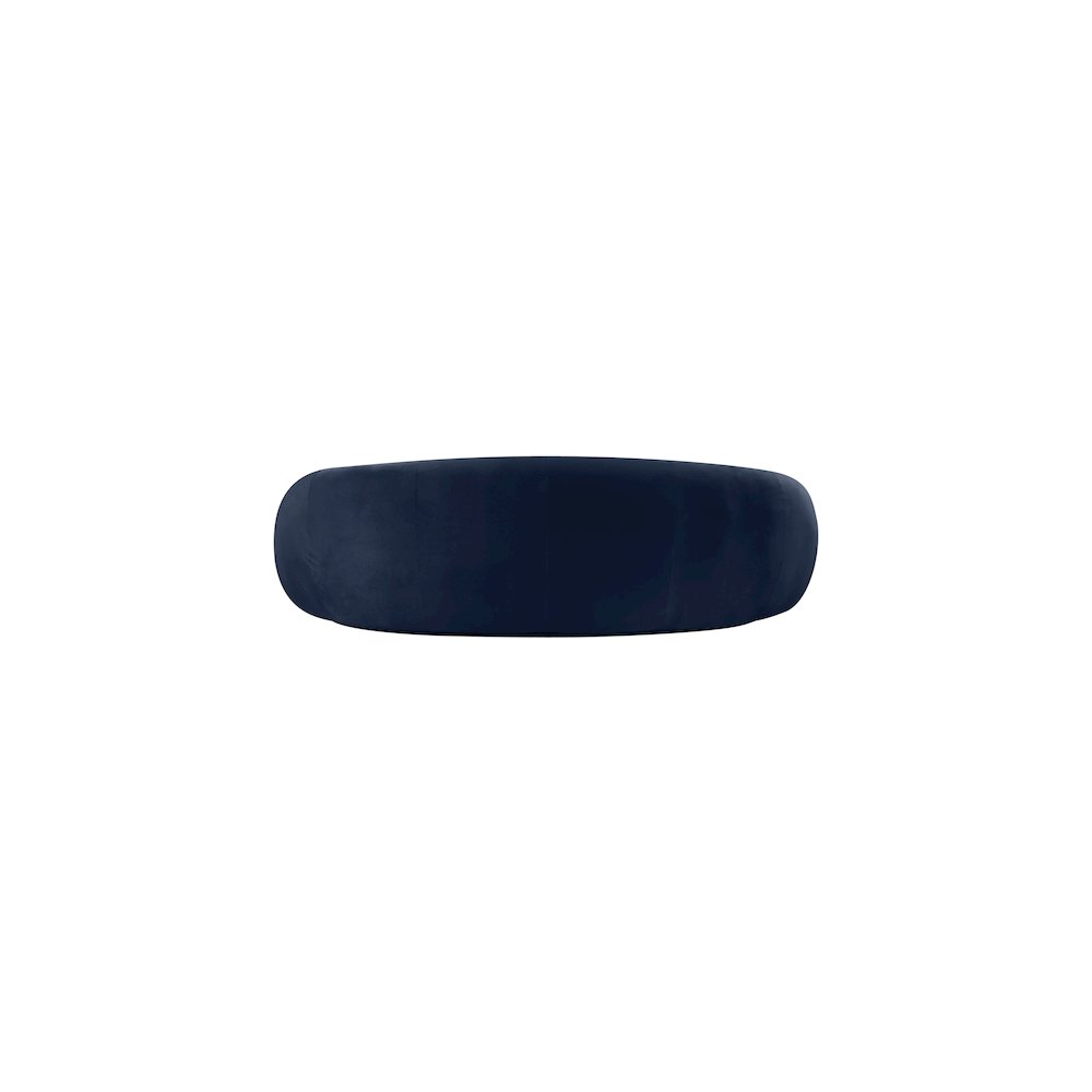 Emery 93" Navy Velvet Upholstered Sofa. Picture 4