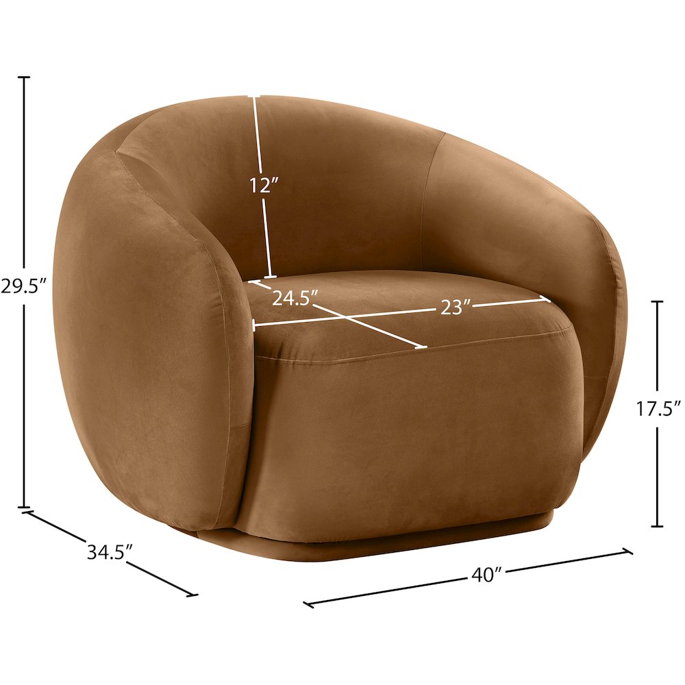 Emery Saddle Velvet Chair. Picture 7