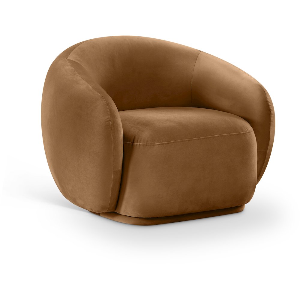 Emery Saddle Velvet Chair. Picture 1