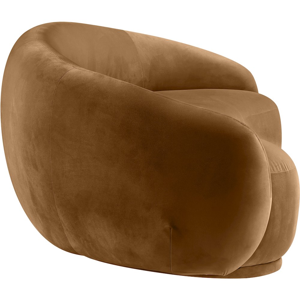 Emery 93" Saddle Velvet Upholstered Sofa. Picture 3