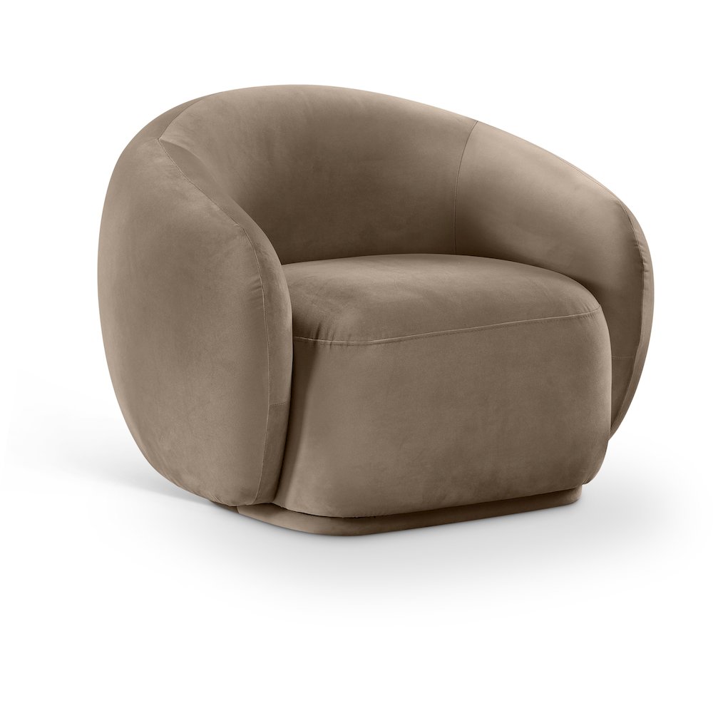 Emery Taupe Velvet Chair. Picture 1