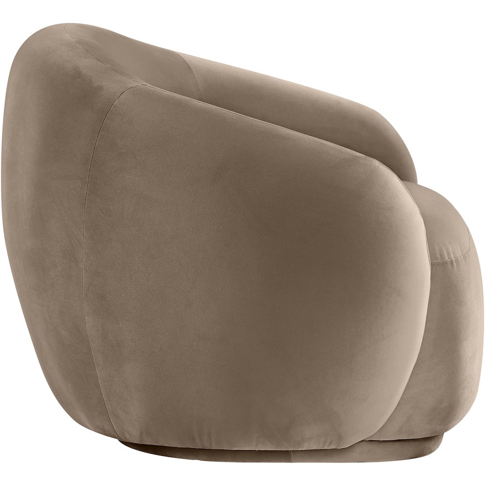 Emery Taupe Velvet Chair. Picture 3
