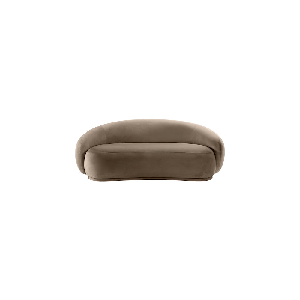 Emery Taupe Velvet Loveseat. Picture 2