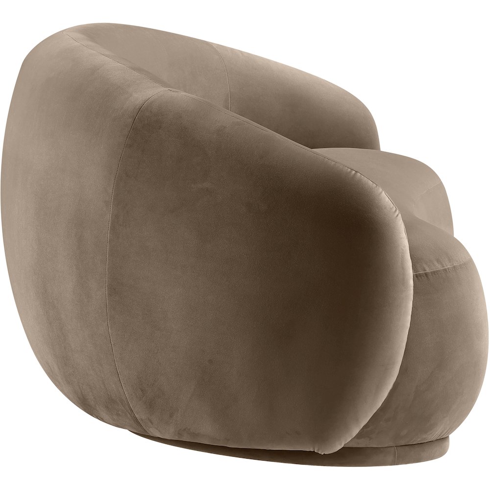 Emery Taupe Velvet Loveseat. Picture 3