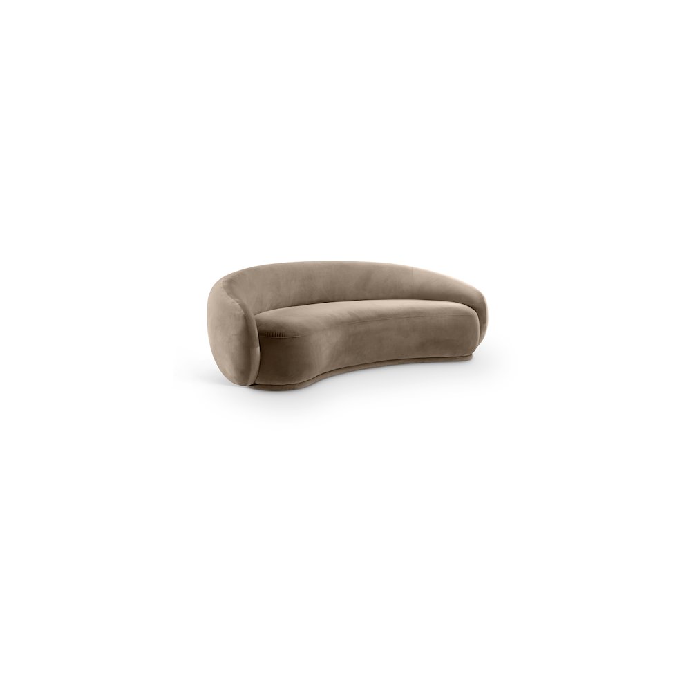 Emery Taupe Velvet Sofa. Picture 1