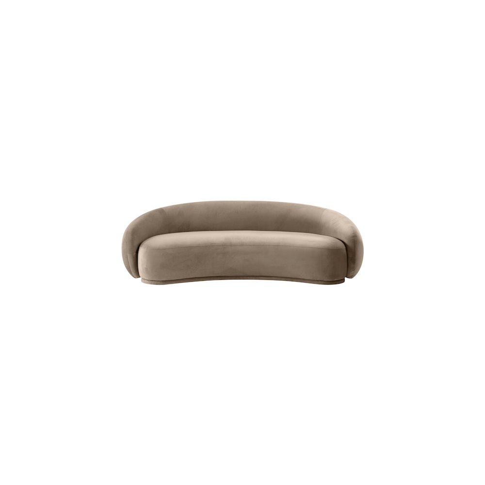 Emery Taupe Velvet Sofa. Picture 2