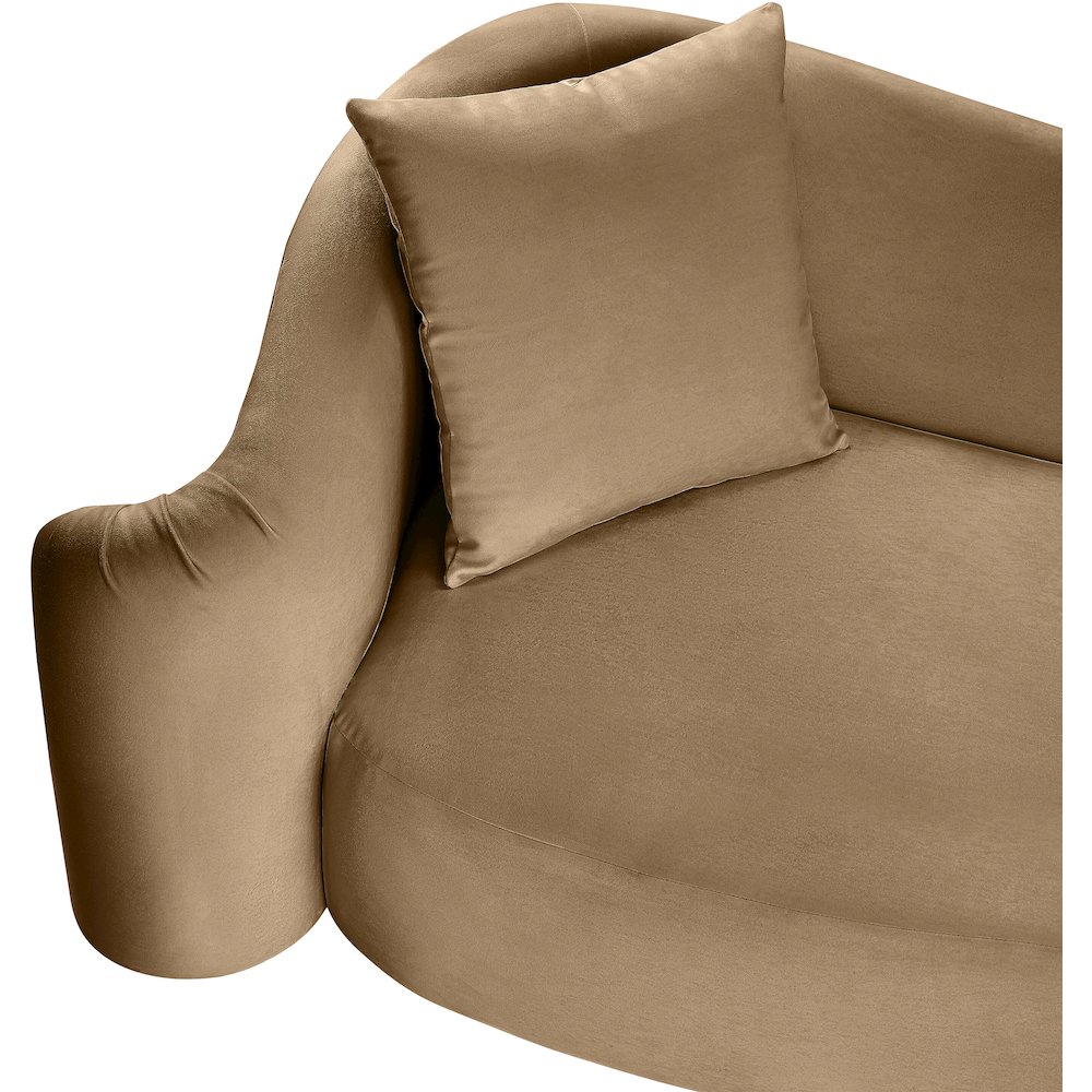 Destin Beige Velvet Chair. Picture 9
