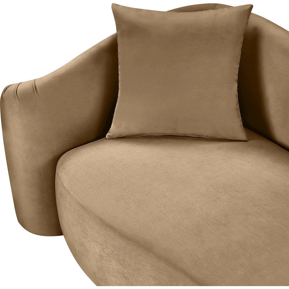 Destin Beige Velvet Chair. Picture 12
