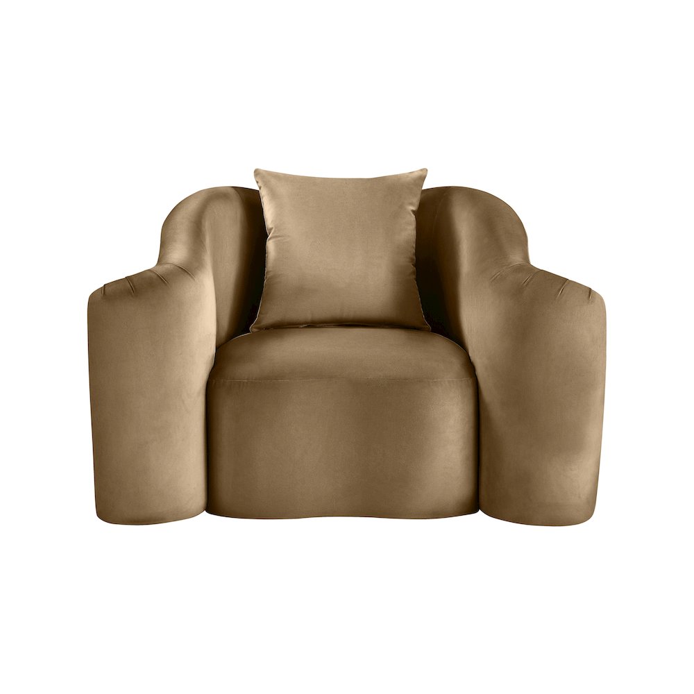 Destin Beige Velvet Chair. Picture 2