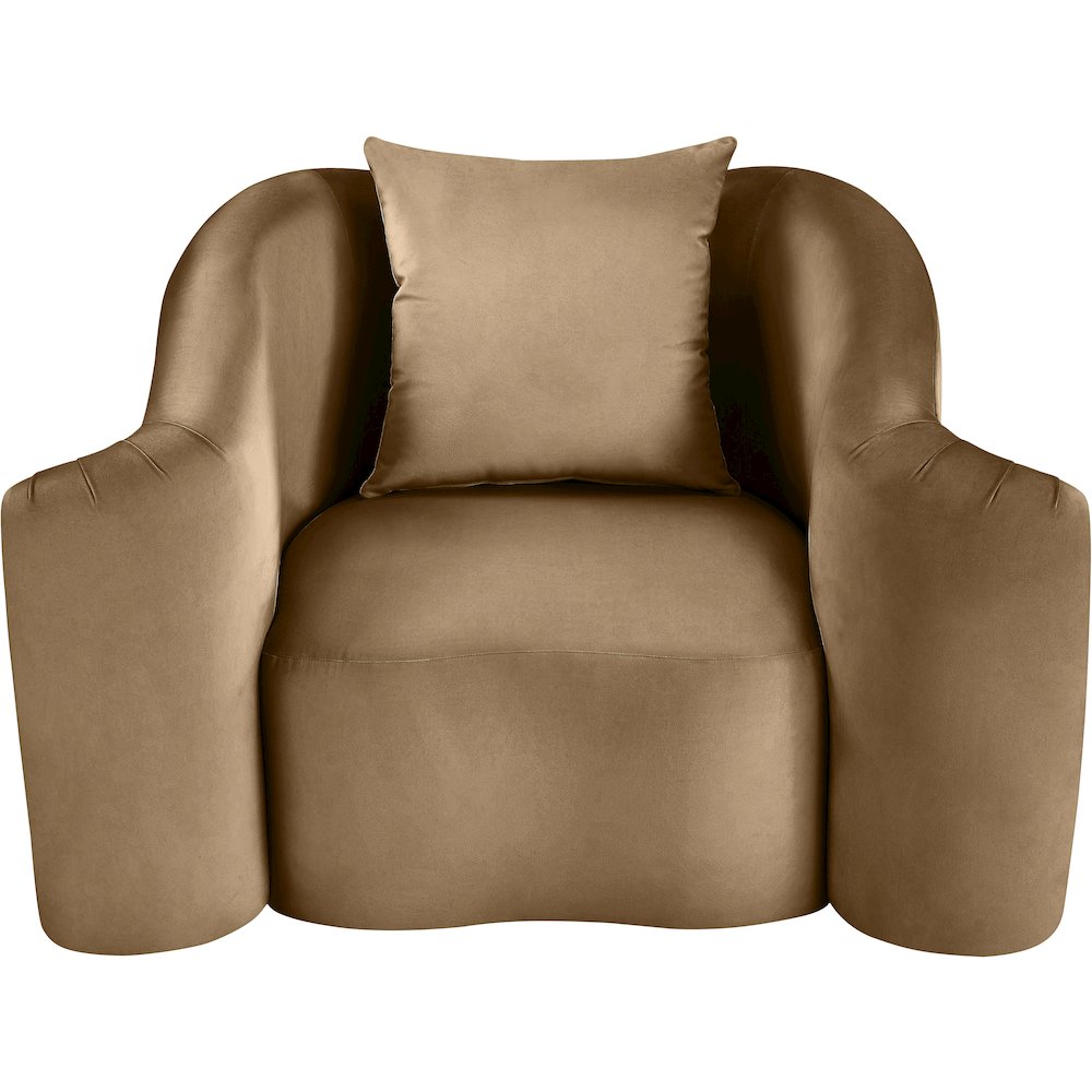 Destin Beige Velvet Chair. Picture 3