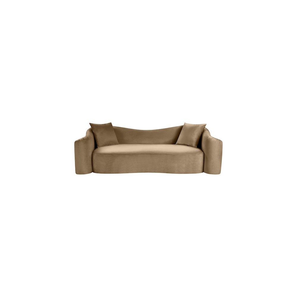 Destin Beige Velvet Sofa. Picture 2