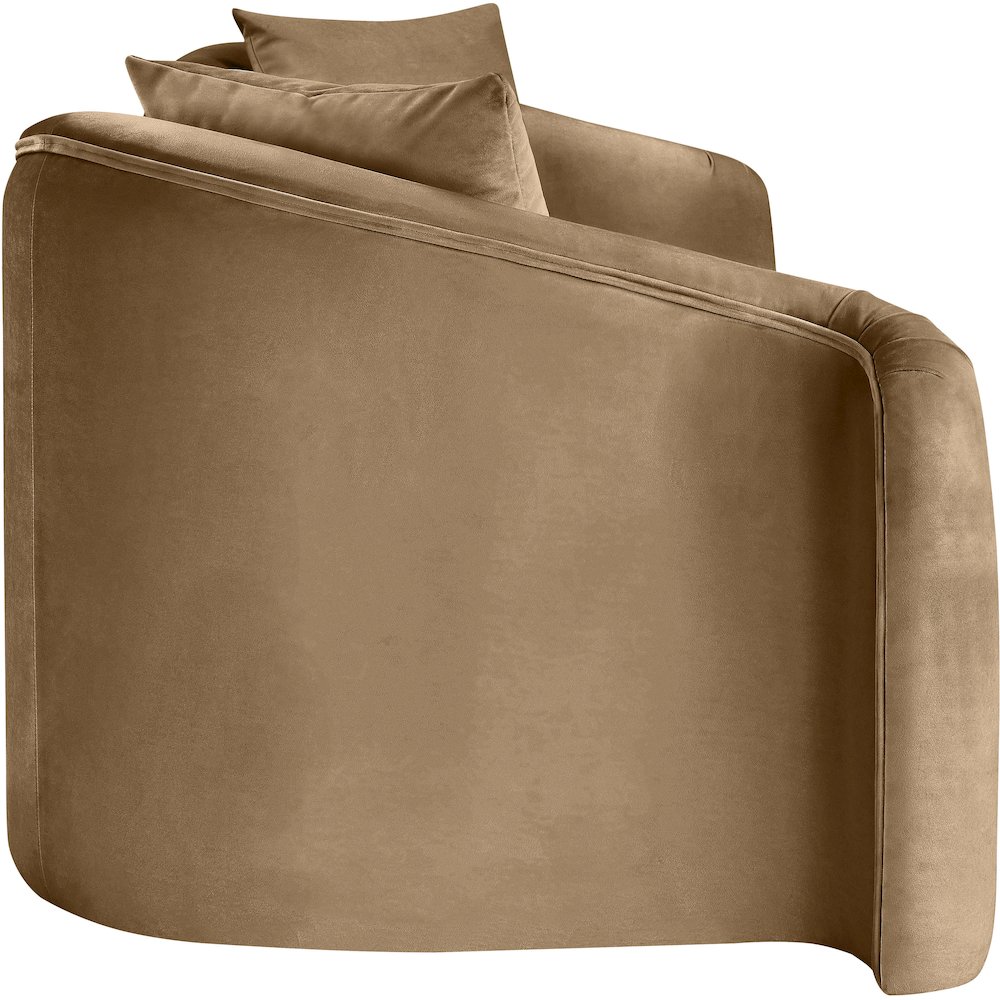 Destin Beige Velvet Sofa. Picture 6