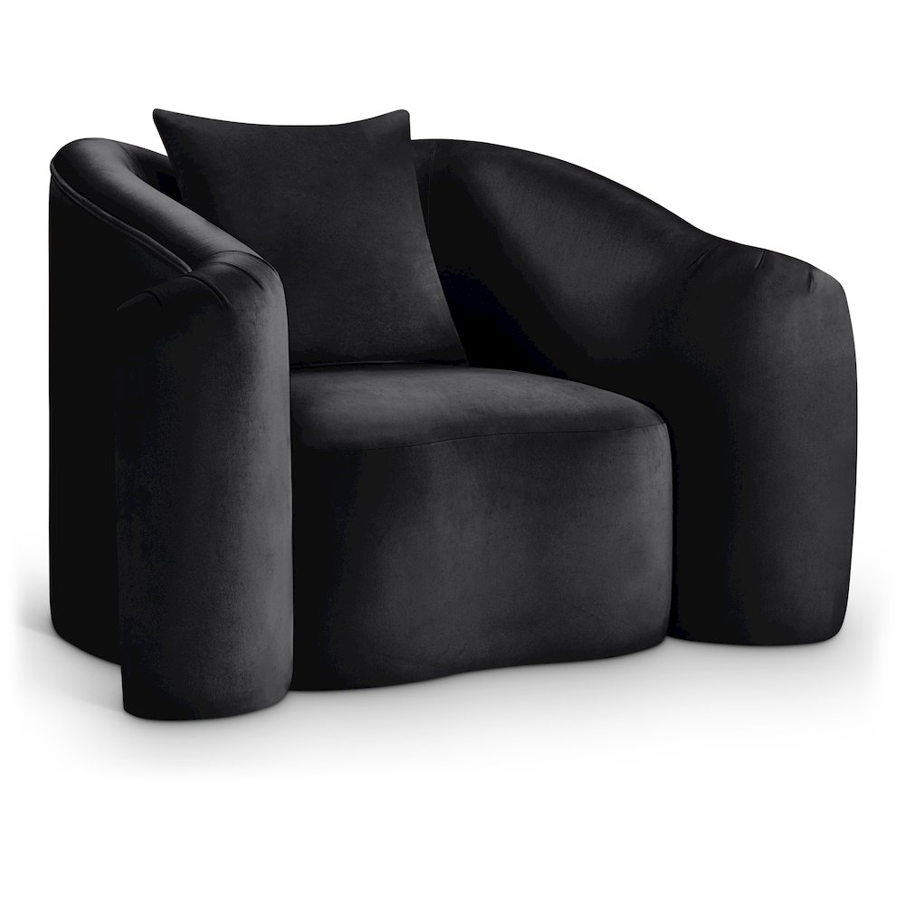 Destin Black Velvet Chair. Picture 1