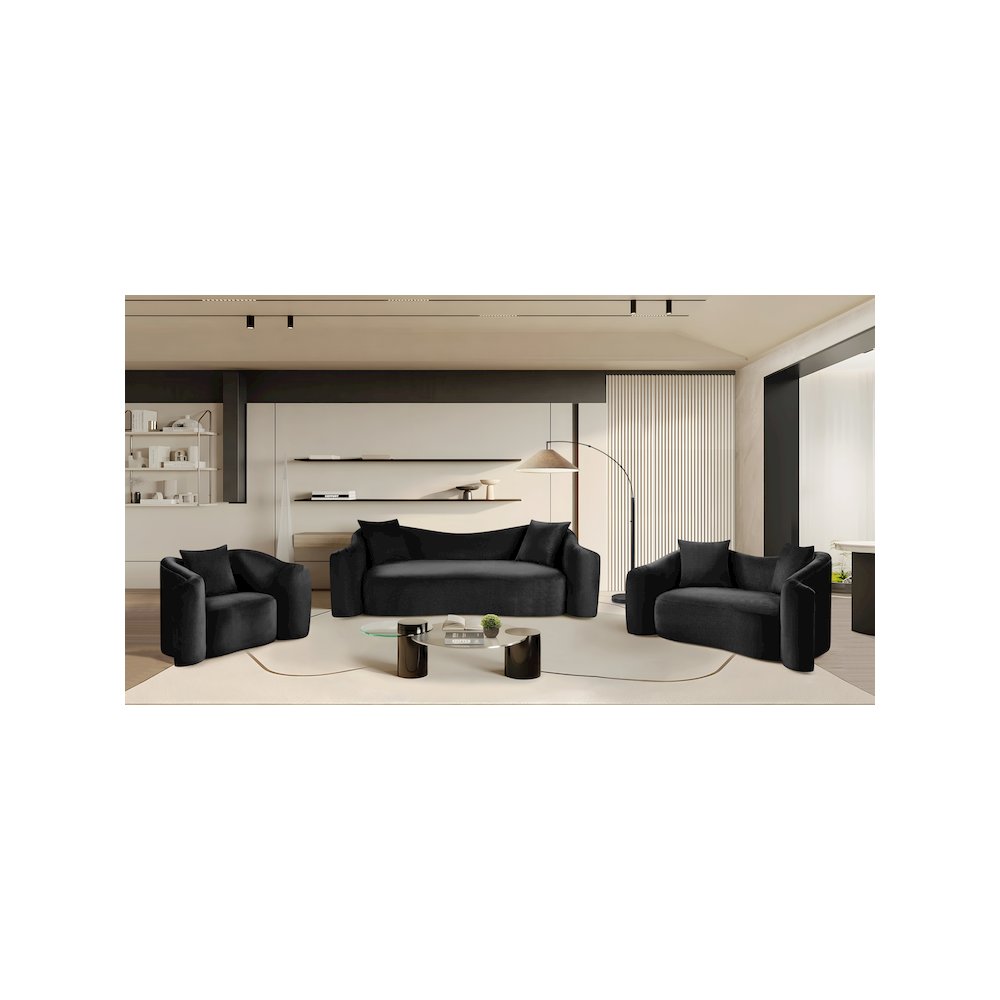 Destin Black Velvet Chair. Picture 16