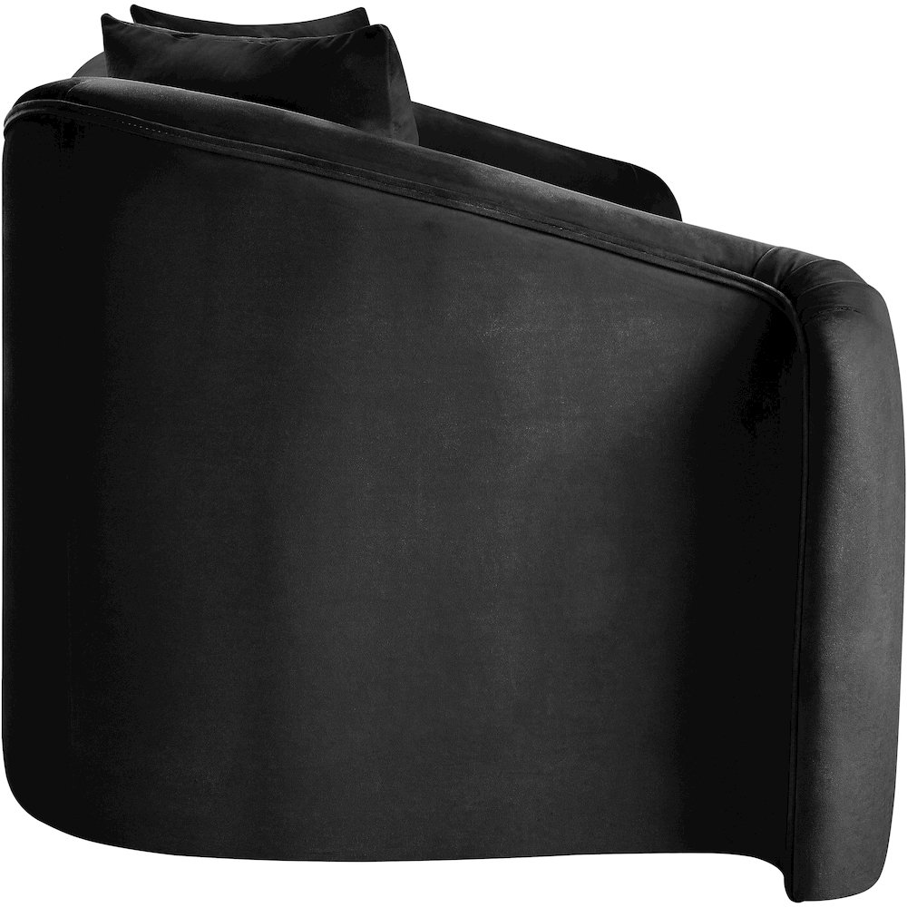 Destin Black Velvet Loveseat. Picture 6