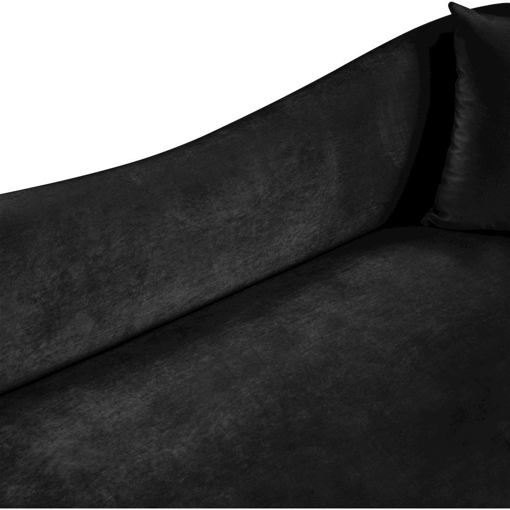 Destin Black Velvet Loveseat. Picture 7