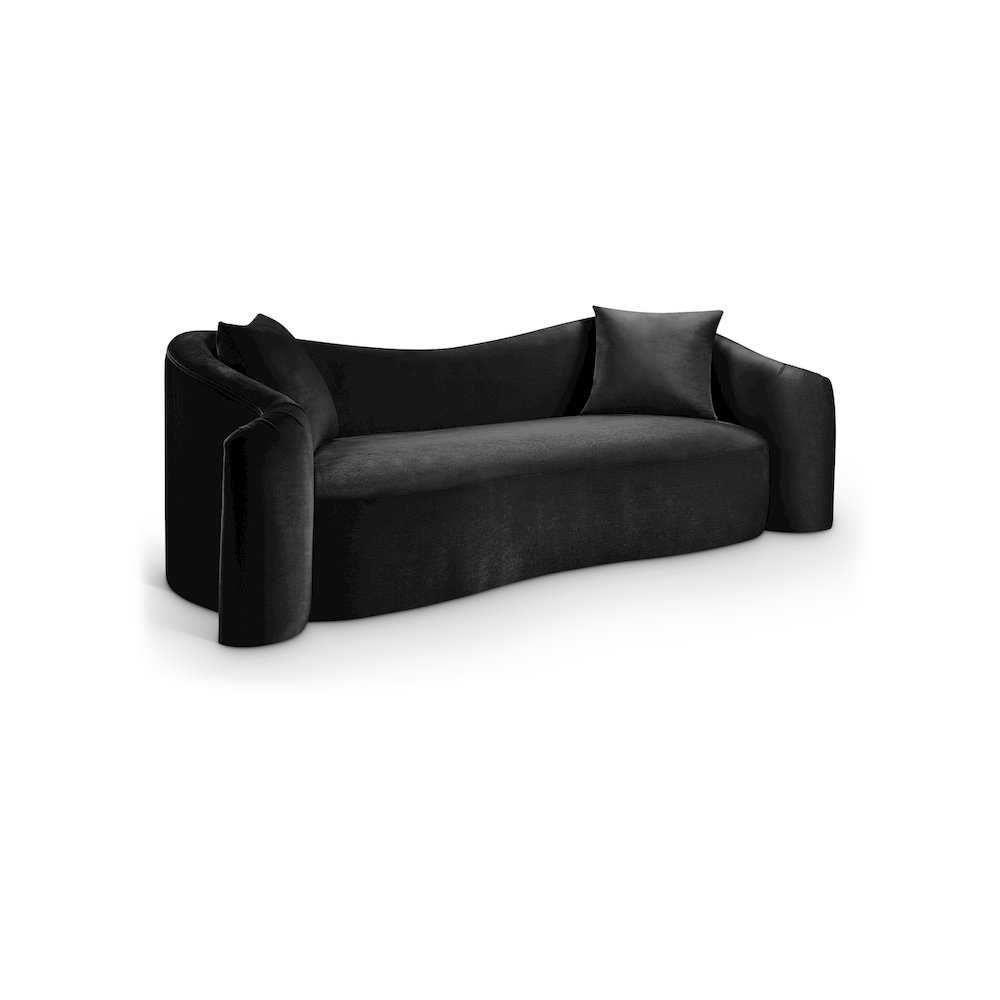 Destin Black Velvet Sofa. Picture 1
