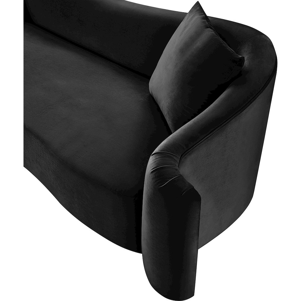 Destin Black Velvet Sofa. Picture 11