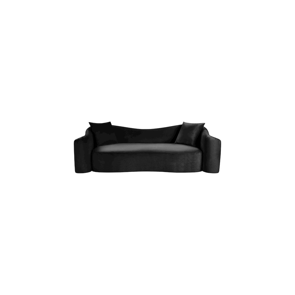 Destin Black Velvet Sofa. Picture 2