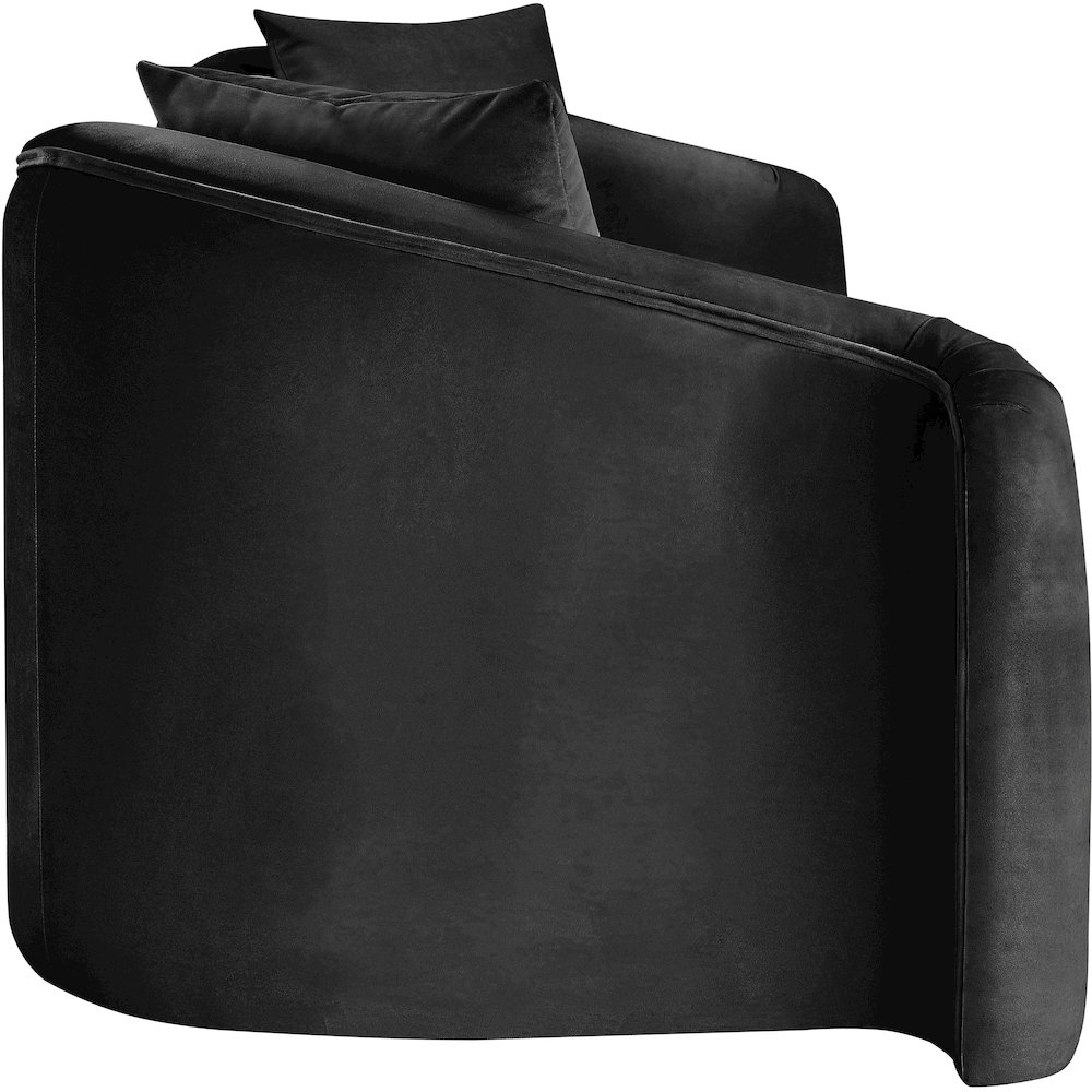 Destin Black Velvet Sofa. Picture 6