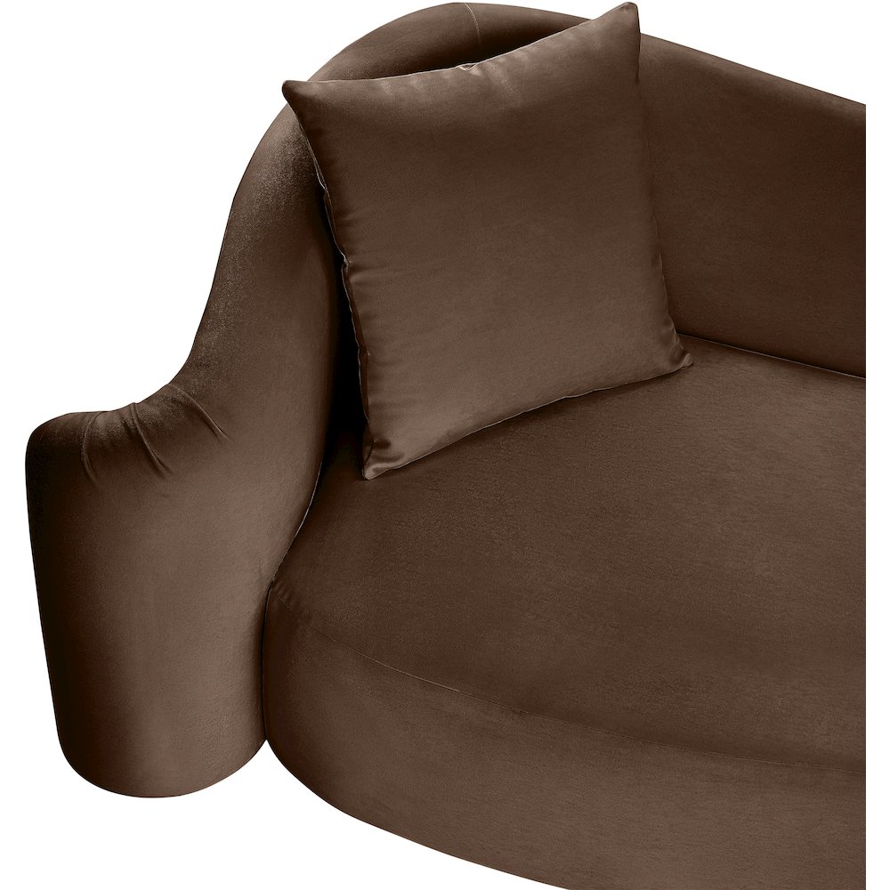 Destin Brown Velvet Chair. Picture 9