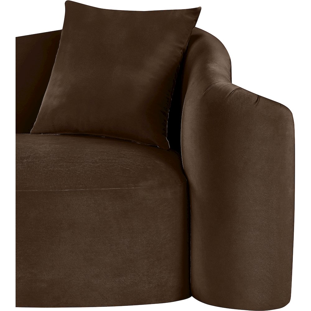 Destin Brown Velvet Chair. Picture 10