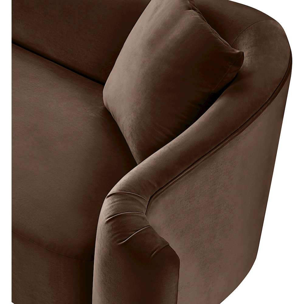 Destin Brown Velvet Chair. Picture 11